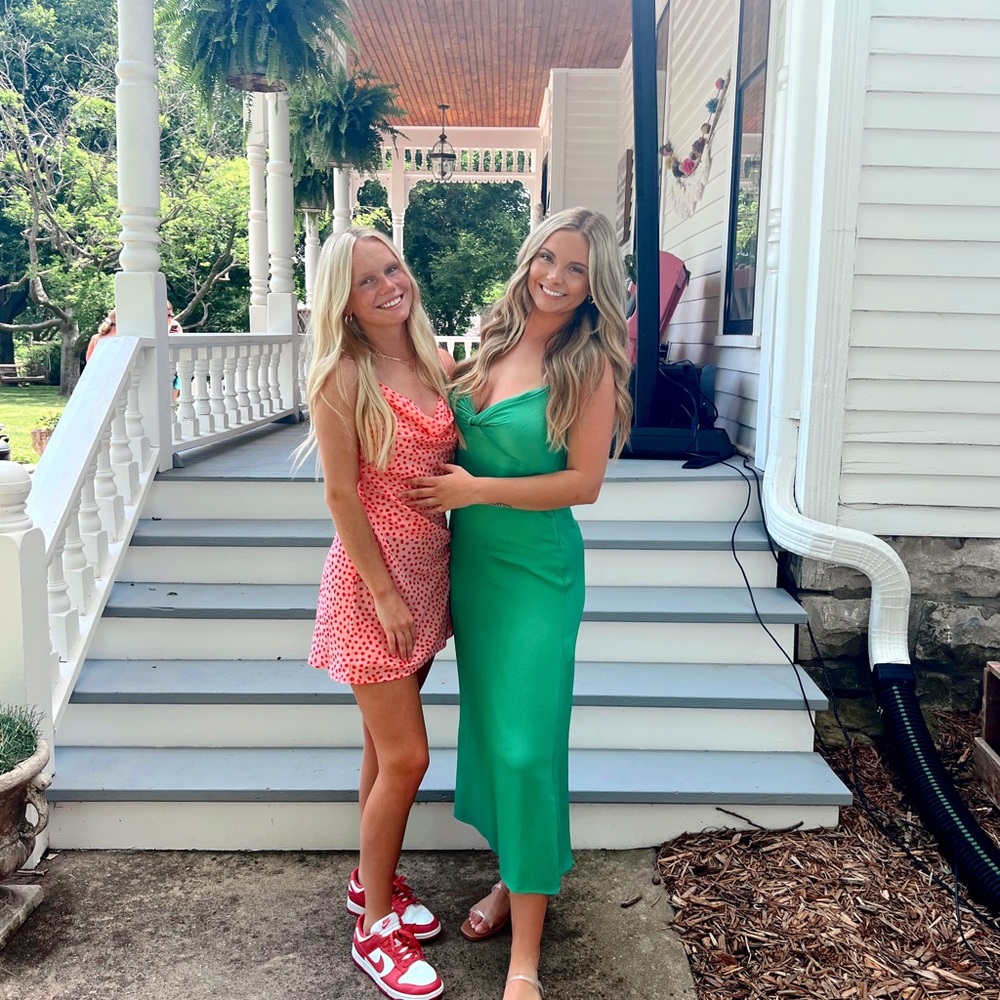 Brand new emerald green Zara dress.